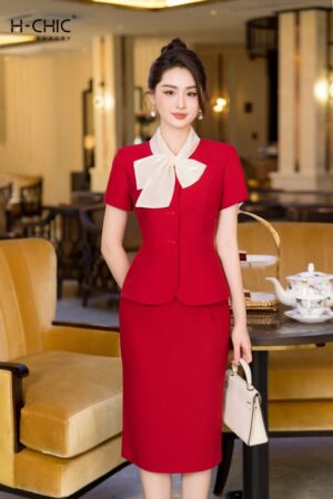 Set ký giả nơ luồn (Đỏ)