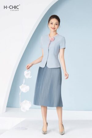 Set ký giả xanh cổ hoa