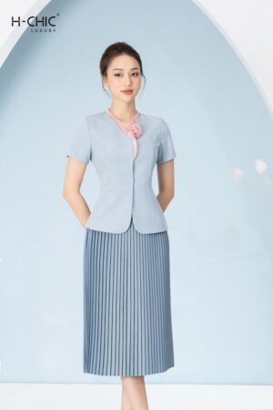 Set ký giả xanh cổ hoa